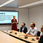 **

A diverse group of people at a Berlin ethics conference, passionately debating the ethics of artificial organ development. In the foreground, an animated discussion about the line between treating the human body as a machine and the potential benefits of the technology.  The background should show a modern conference room with German signage. Focus on capturing the intensity and variety of opinions.

**